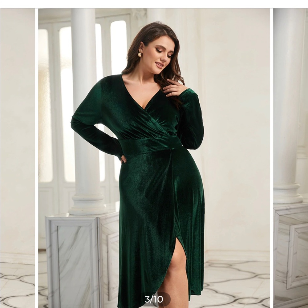 Velvet green dress- NWT